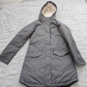 Columbia Gray Hooded Women's Ski Jacket